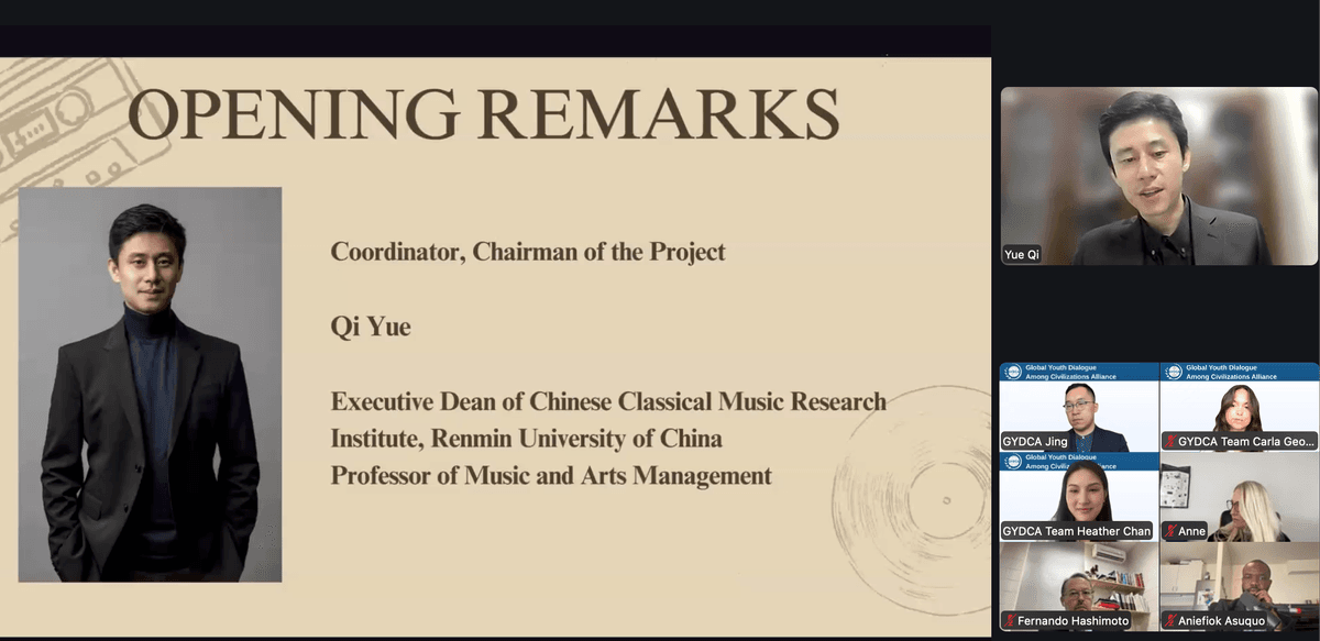 Video message during the webinar