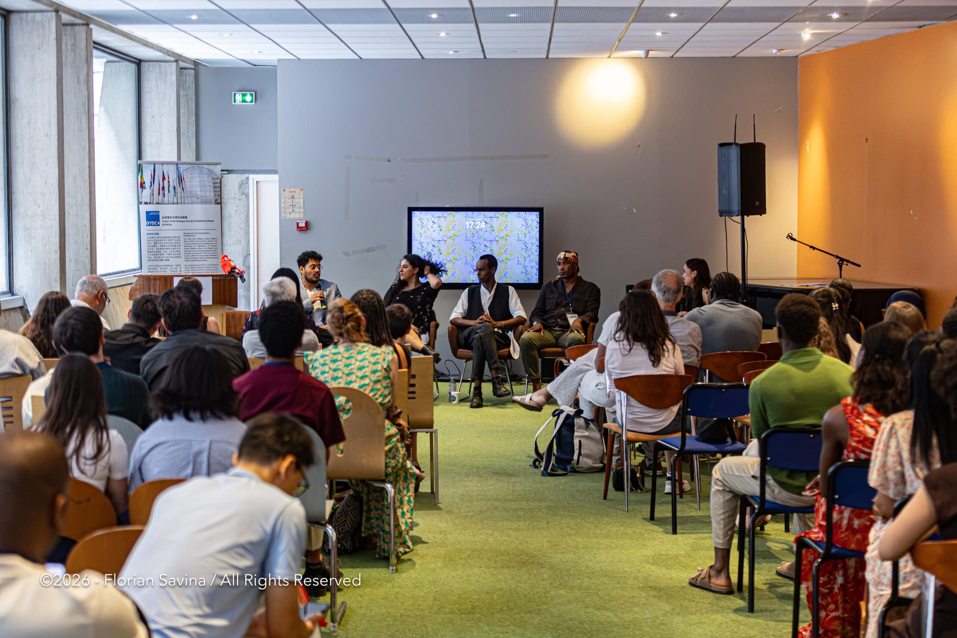 Full conference hall at UNESCO House during the Spirit of Sport conference