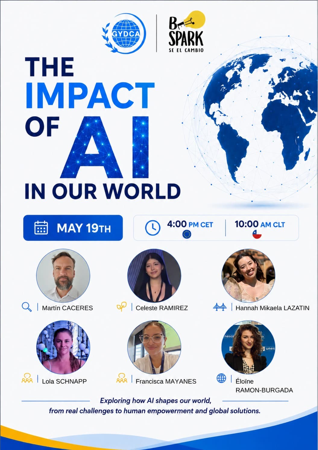 Poster for The Impact of AI in Our World webinar