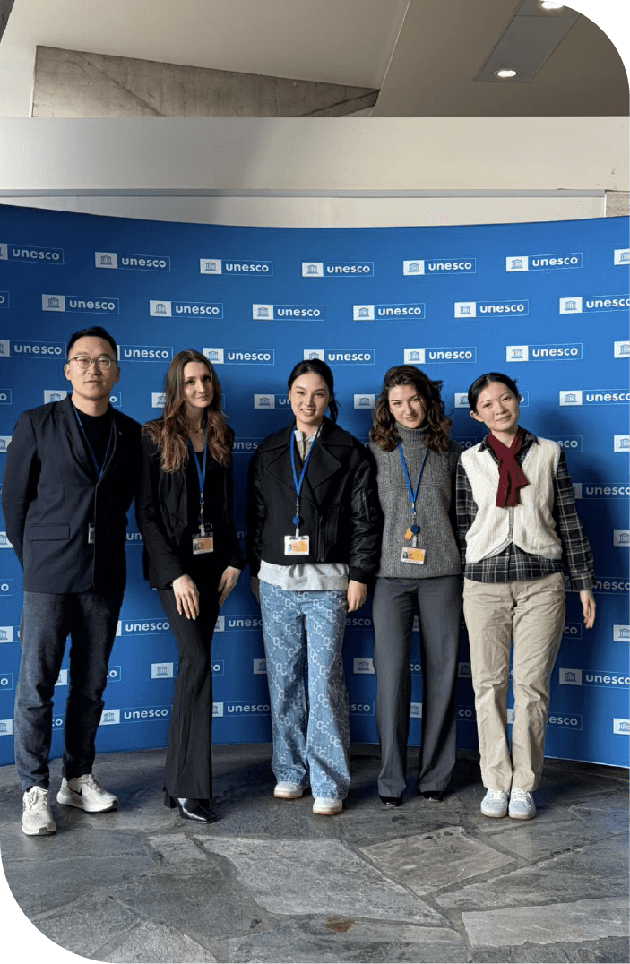 Youth delegates at a UNESCO event