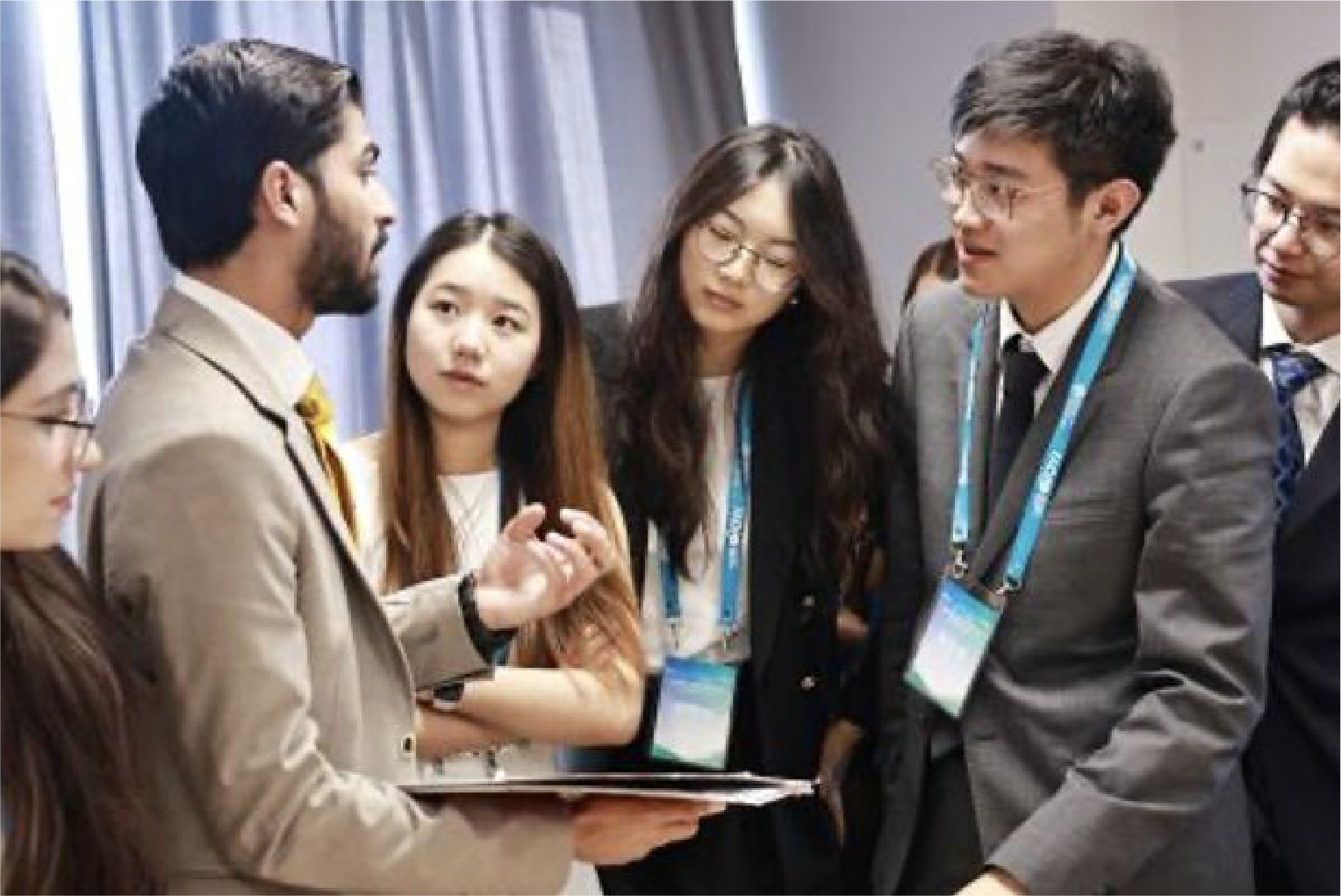 Young professionals collaborating